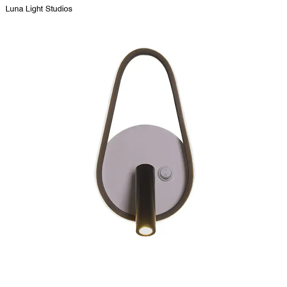 Modern black & white warm light wall sconce – bedroom led light