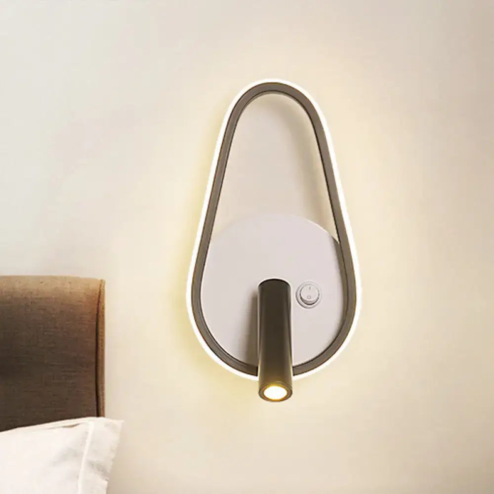 Modern black & white warm light wall sconce – bedroom led light