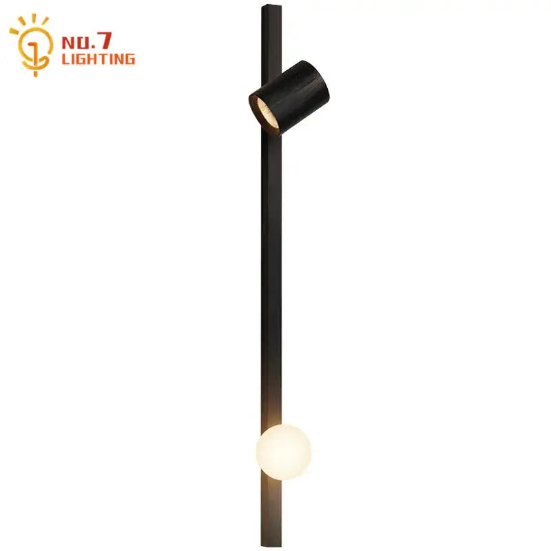 DecorBites™ Black/White Wooden Wall Lamp for Minimalist Style Living Spaces