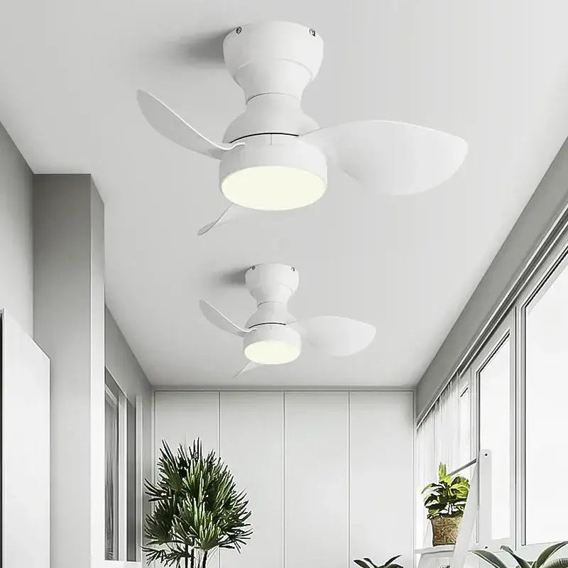 DecorBites™ 22" Modern Black Ceiling Fan Light with DC Remote Control & LED - Bedroom and Restaurant Use