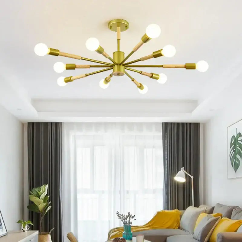 DecorBites™ LED Wooden Ceiling Lights w/ E27 Bulb for Modern Livingroom & Bedroom