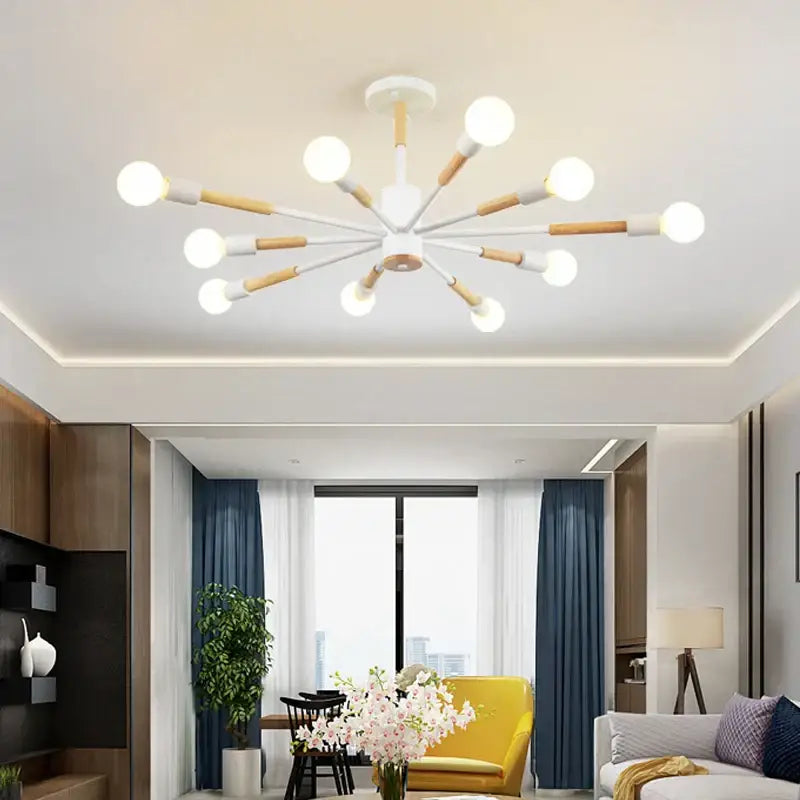 DecorBites™ LED Wooden Ceiling Lights w/ E27 Bulb for Modern Livingroom & Bedroom