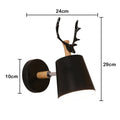 DecorBites™ Black Wooden Wall Light Modern E27 LED Sconce Living Room Decor