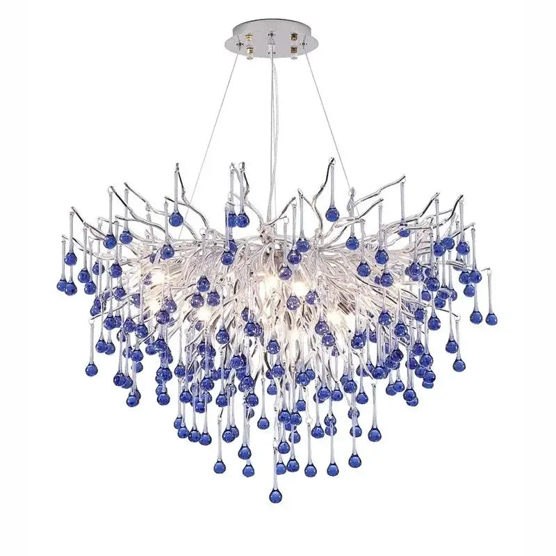 DecorBites™ Chrome Crystal Chandelier for Dining Living Kitchen Bedroom Luxury Ceiling Chandeliers