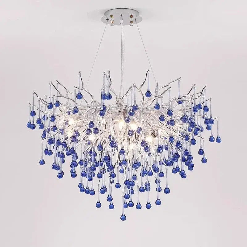 DecorBites™ Chrome Crystal Chandelier for Dining Living Kitchen Bedroom Luxury Ceiling Chandeliers