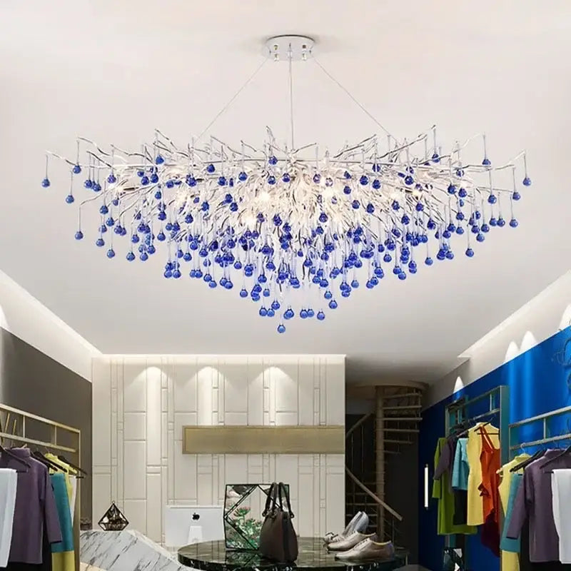 DecorBites™ Chrome Crystal Chandelier for Dining Living Kitchen Bedroom Luxury Ceiling Chandeliers