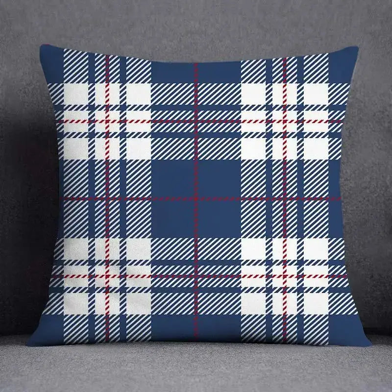 DecorBites™ Blue Geometric Floral Design Pillowcase - Modern Home Decor Cushion Cover