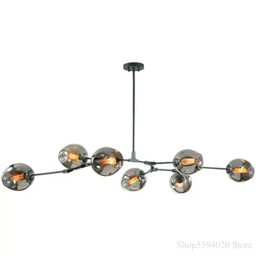 DecorBites™ Glass Black/Gold Pendant LED Lights for Living Room Bedroom - Luminaire Suspendu