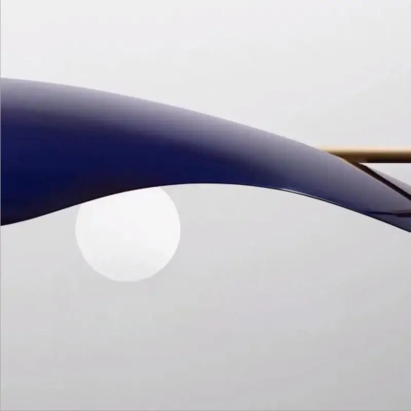 Modern blue glass bubble chandelier dining room pendant light