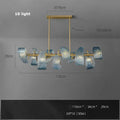 DecorBites™ Blue Queen Crystal Glass Ceiling Chandelier for Bedroom
