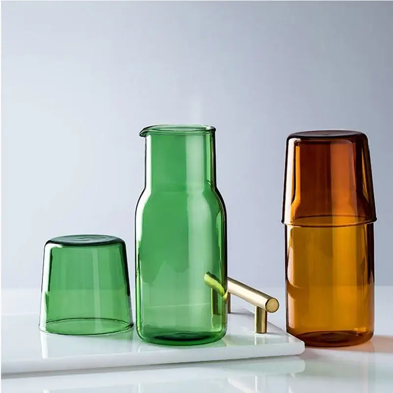 DecorBites™ 500ML Borosilicate Glass Tea Pot Cold Water Milk Cup Simple Creative Pot