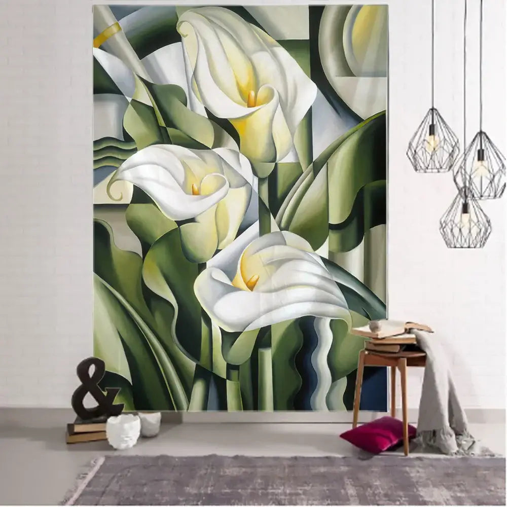 DecorBites™ Botanical Wildflower Tapestry Wall Hanging Flower Chart Hippie Bohemian Tapestries