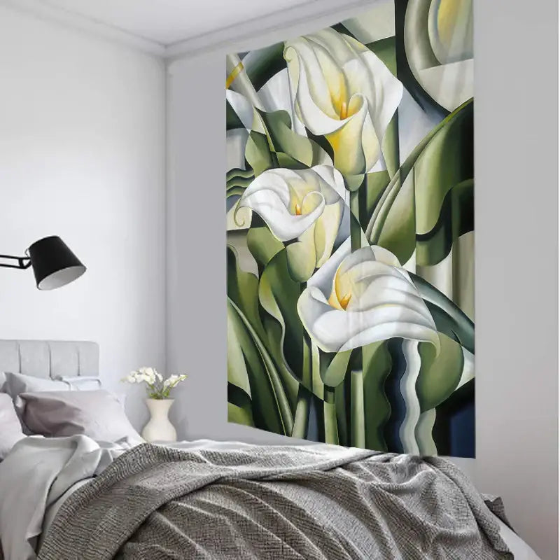 DecorBites™ Botanical Wildflower Tapestry Wall Hanging Flower Chart Hippie Bohemian Tapestries