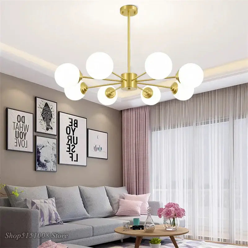 DecorBites™ Glass Ball Pendant Lights: Modern LED Hanging Lamp for Home, Restaurant, Bar, and Cafe