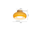 DecorBites™ Copper Bauhaus LED Pendant Light - Orange Glass Fixture for Home Indoor Lighting