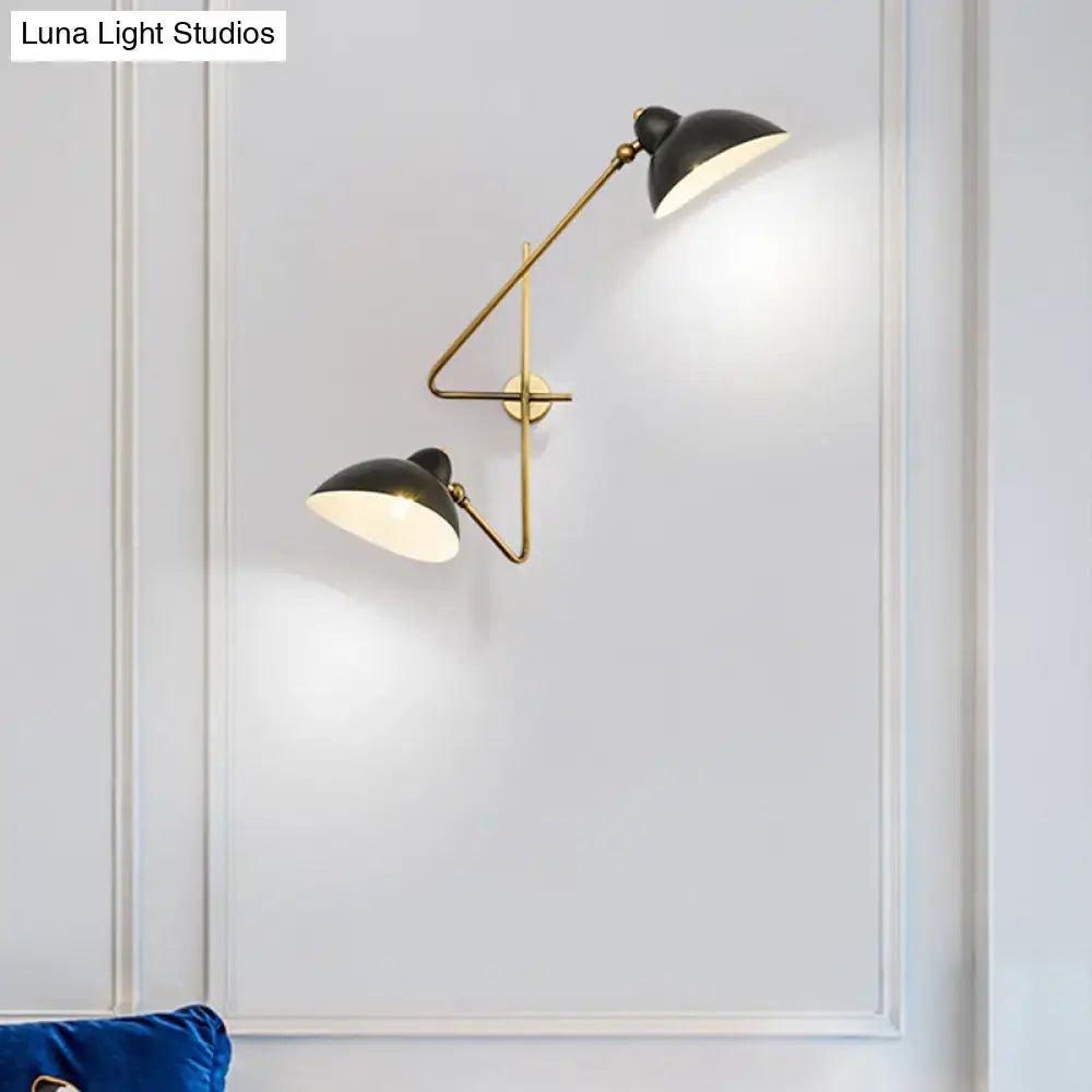DecorBites™ Modern Metal Duckbill Wall Sconce Lamp – 2-Light Black Fixture for Living Room