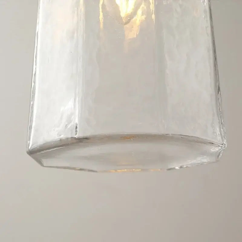 Modern brass and clear glass led pendant lamp for dining room