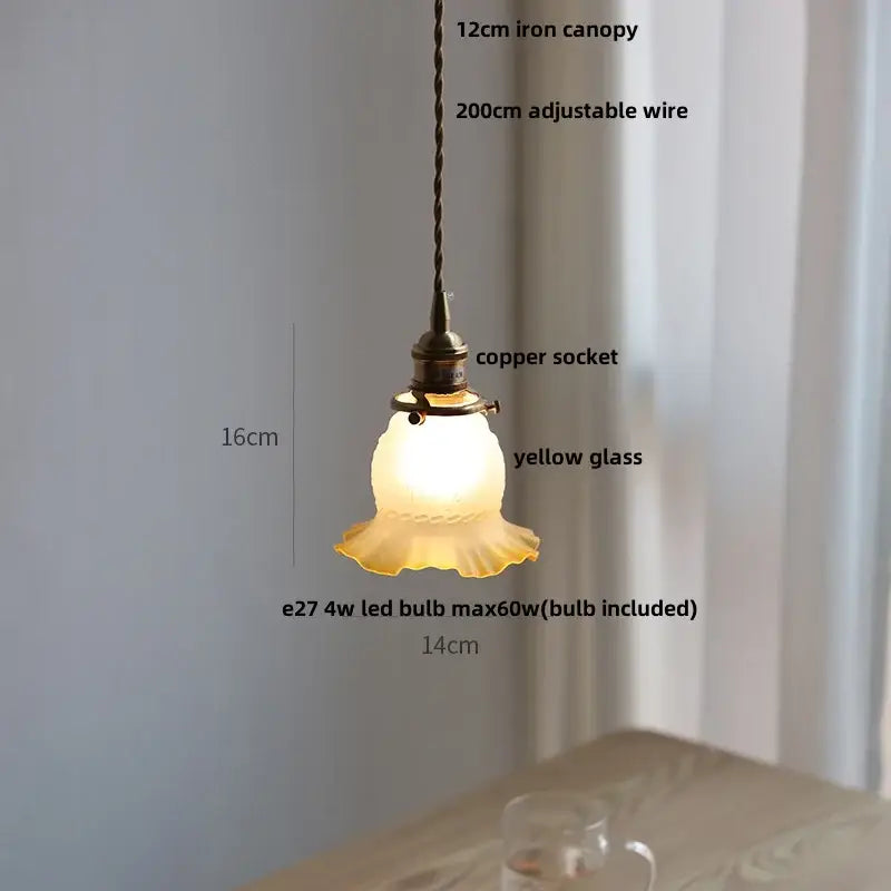Modern brass and clear glass led pendant lamp for dining room