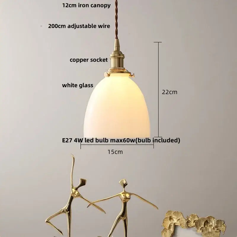 Modern brass and clear glass led pendant lamp for dining room