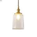 Modern brass and clear glass led pendant lamp for dining room