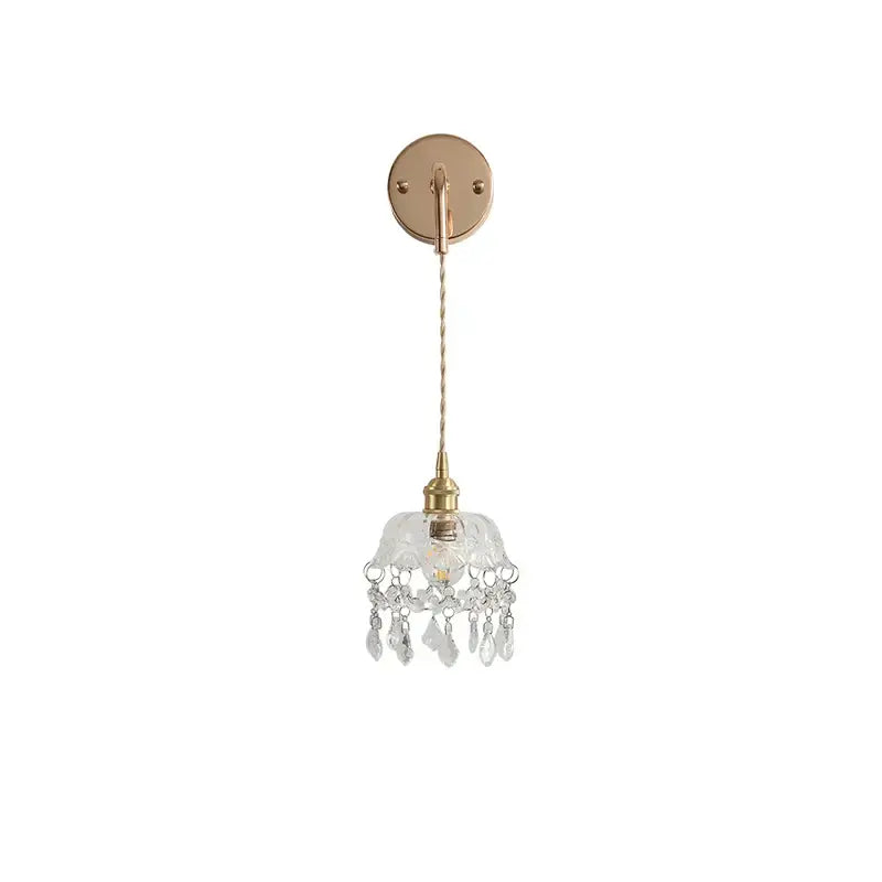 DecorBites™ Clear Glass LED Wall Lamp Modern Crystal Home Decor Nordic Design