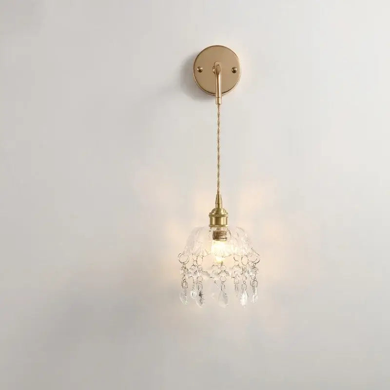 DecorBites™ Clear Glass LED Wall Lamp Modern Crystal Home Decor Nordic Design