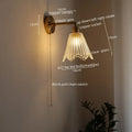 Modern brass and crystal led wall lamps bedroom sconce