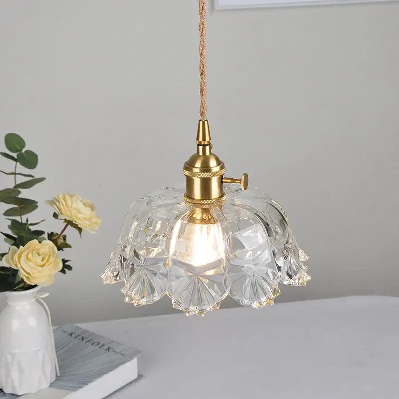 DecorBites™ Brass Glass LED Pendant Light: Nordic Modern Simple Home Decor Hanging Lamp