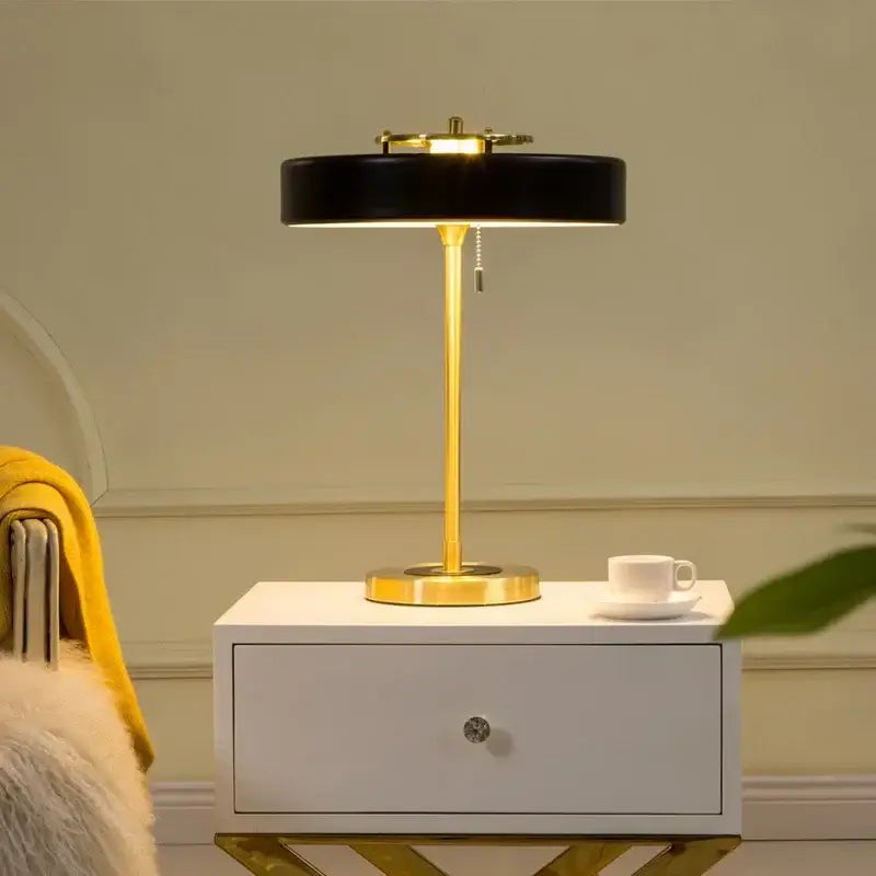 Modern brass and glass led table lamp bedroom scandinavia lighting