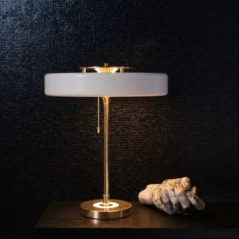 Modern brass and glass led table lamp bedroom scandinavia lighting