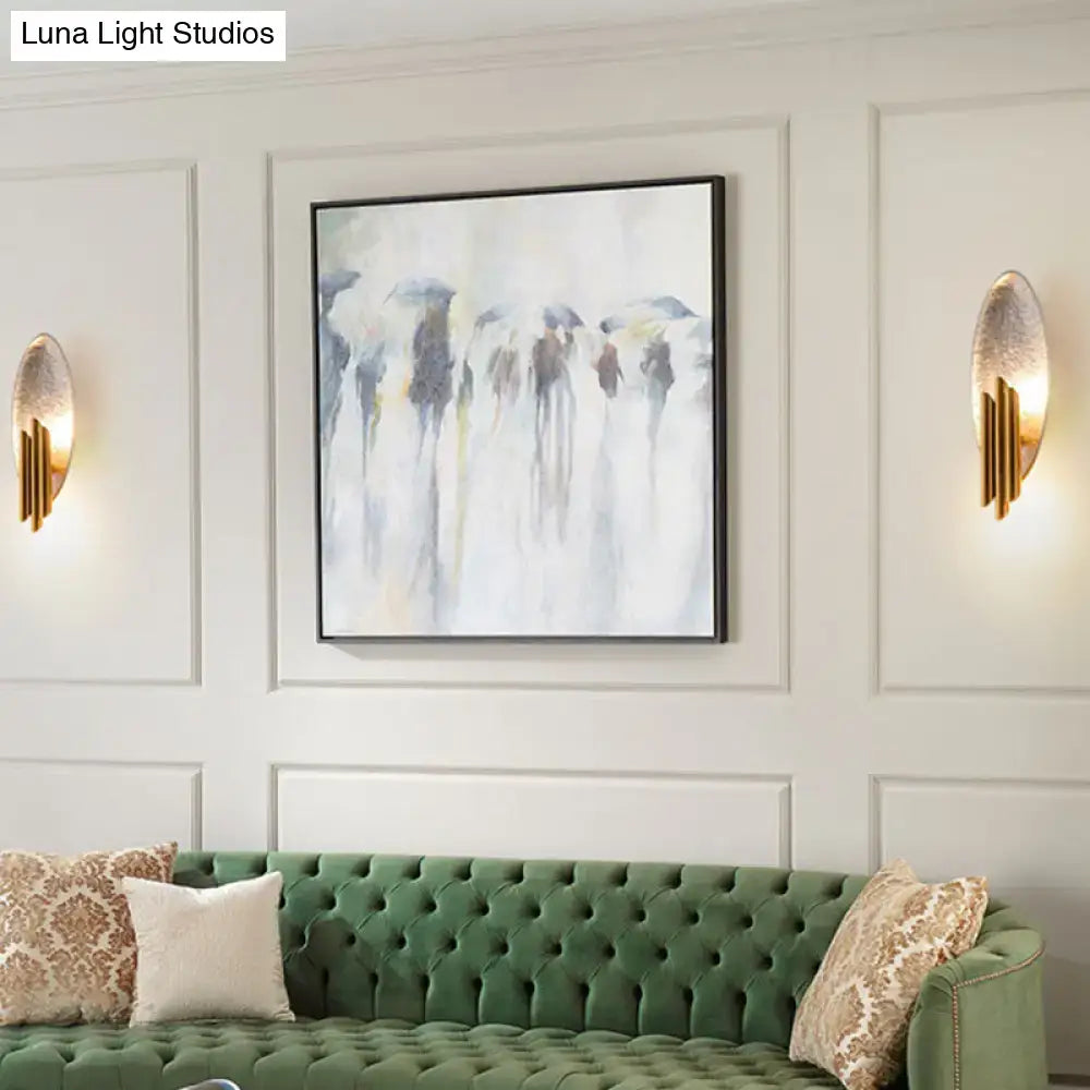 Modern brass and glass wall light bedroom sconce with e12 e14 base