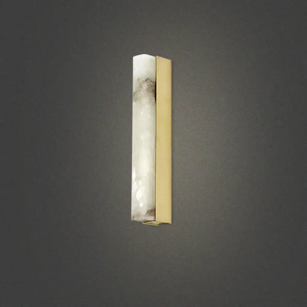 Modern brass and white onyx wall lighting – living room sconce
