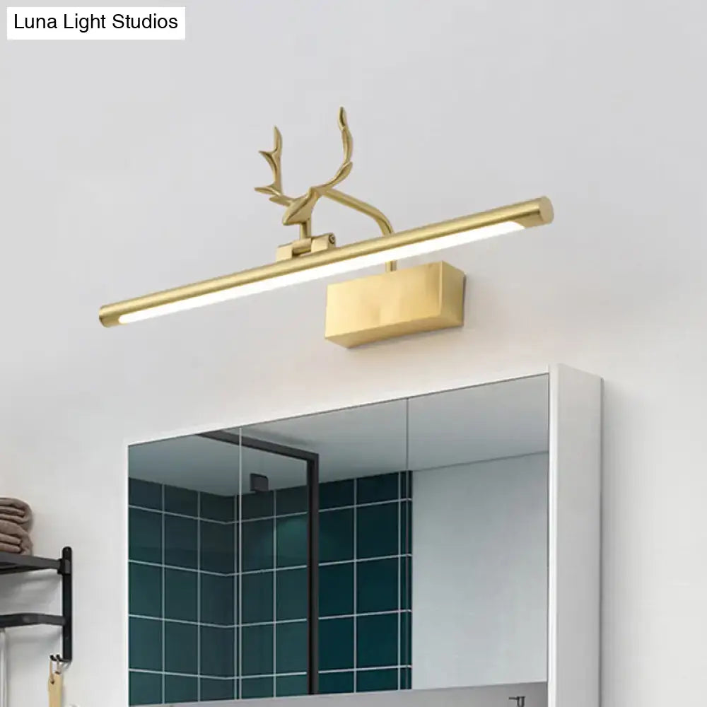 Modern brass antler led wall light bathroom vanity fixture