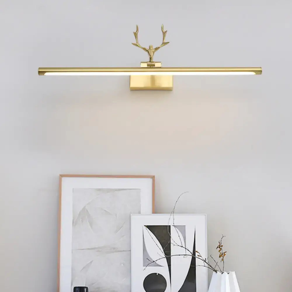 Modern brass antler led wall light bathroom vanity fixture
