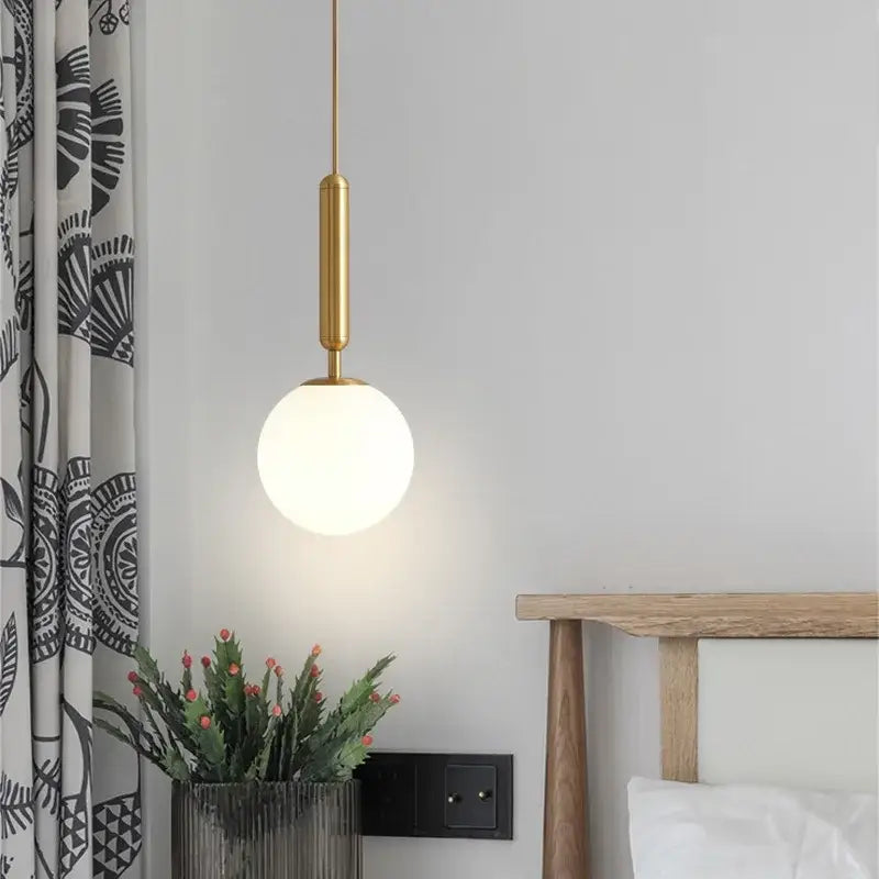 DecorBites™ Glass Ball Pendant Light for Dining Room & Bedroom Decor