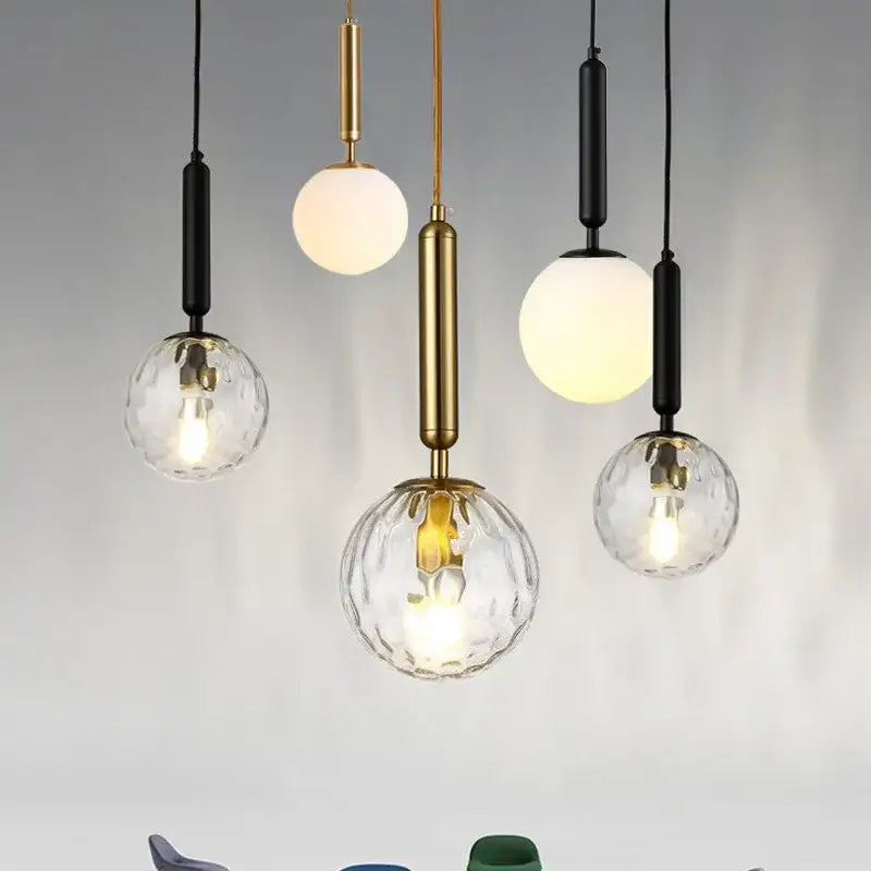 DecorBites™ Glass Ball Pendant Light for Dining Room & Bedroom Decor