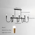 DecorBites™ Black Pendant Chandelier: Luxury French Style Candle Hanging Light for Kitchen Island