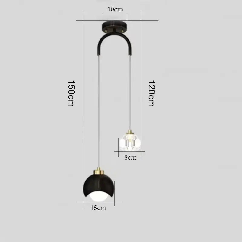 DecorBites™ Crystal Ball Pendant Lights: Modern LED Luxury for Bedroom, Nordic Minimalist Design
