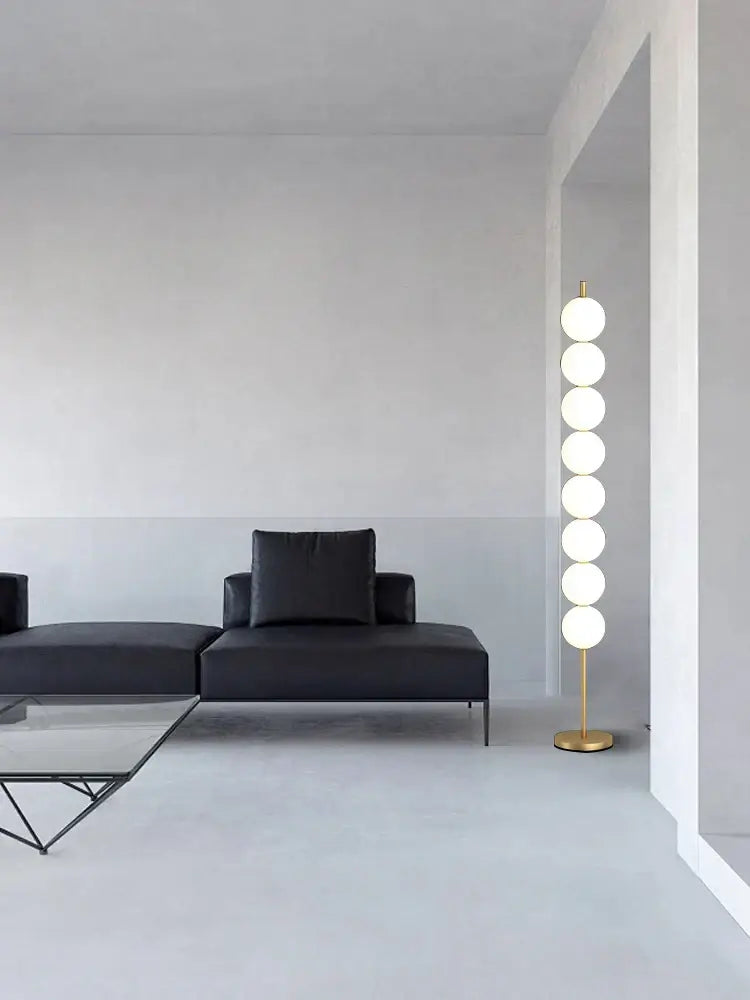 DecorBites™ Brass Floor Lamp for Living Room & Bedside Decor