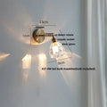 Modern brass floral clear glass wall sconce stair light