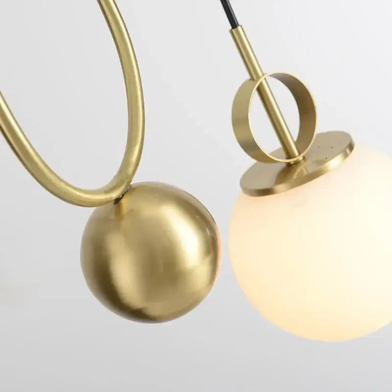 DecorBites™ Glass Ball Pulley Pendant Light for Modern Indoor Decor