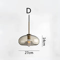 Modern brass glass chandelier dining room pendant light