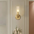 DecorBites™ Modern Brass Glass Cubic Wall Lamp - Stylish 1-Light Fixture for Living Room