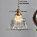 Modern brass glass led pendant light for dining room