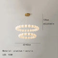 Modern brass led pendant light with frosted spheres for living room