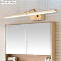 Modern brass linear vanity led light bathroom wall fixture