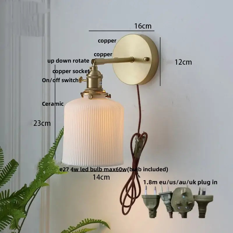 Modern brass mountain led wall lamp sconce – bedroom stair light