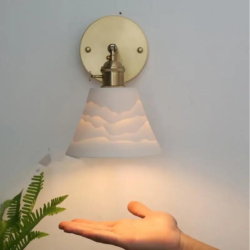 Modern brass mountain led wall lamp sconce – bedroom stair light