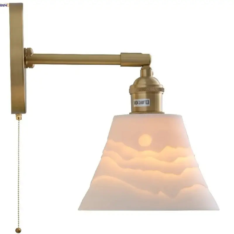 Modern brass mountain led wall lamp sconce – bedroom stair light