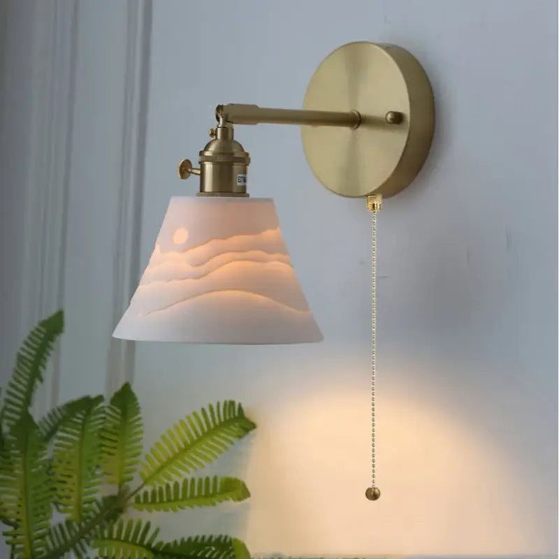 Modern brass mountain led wall lamp sconce – bedroom stair light